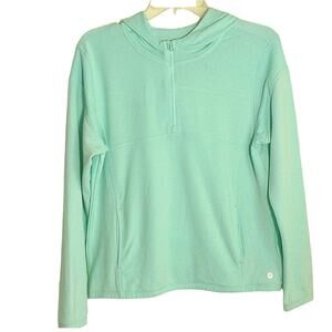 Avia 1/2 Zip Hoodie Jacket Women's Sz XXL Blue Long Sleeve  Sweatshirt Pullover